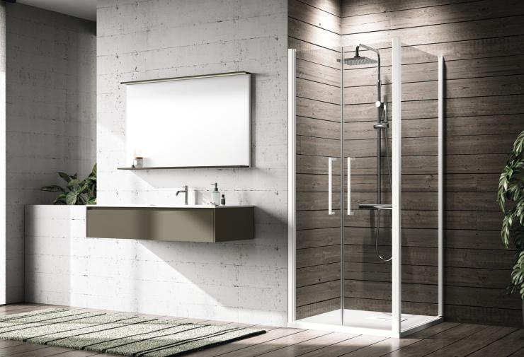 Mestre porte de douche battante